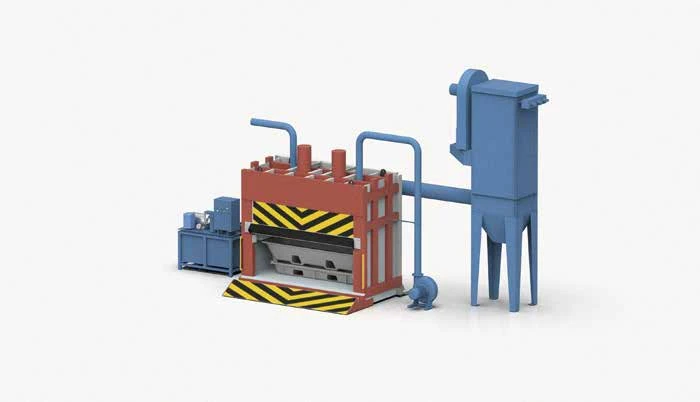 Machine de traitement des scories chaudes en aluminium